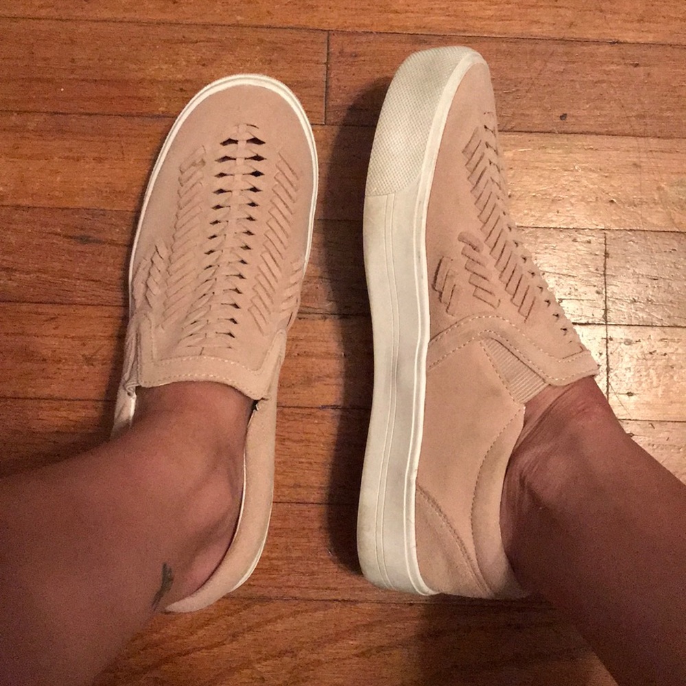 Marc Fisher Woven Suede Blush Slip On Shoes